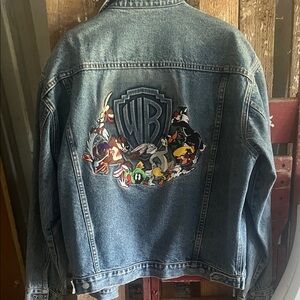 Warner Bros. Blue Denim Jean Jacket with Looney Tunes Back Patch